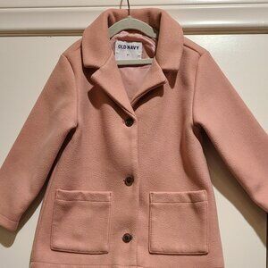 Old Navy Girls Peacoat Jacket Size 4T Blush Pink